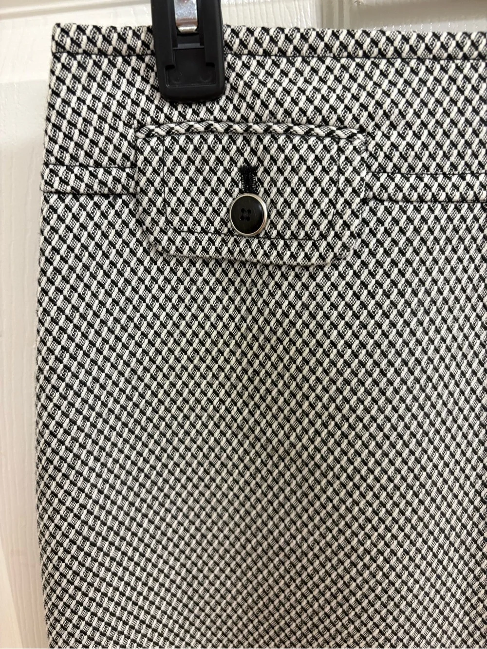 Vintage Ann Taylor Loft skirt, mini houndstooth